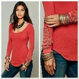 Free People We The Free RARE Synergy Thermal Terracotta $88 Small Gorgeous